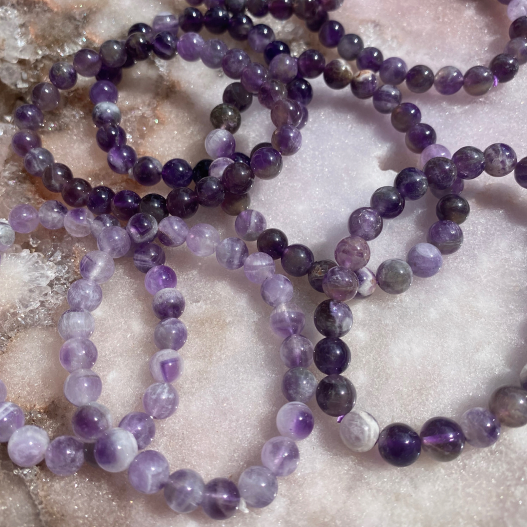 Amethyst bead bracelet